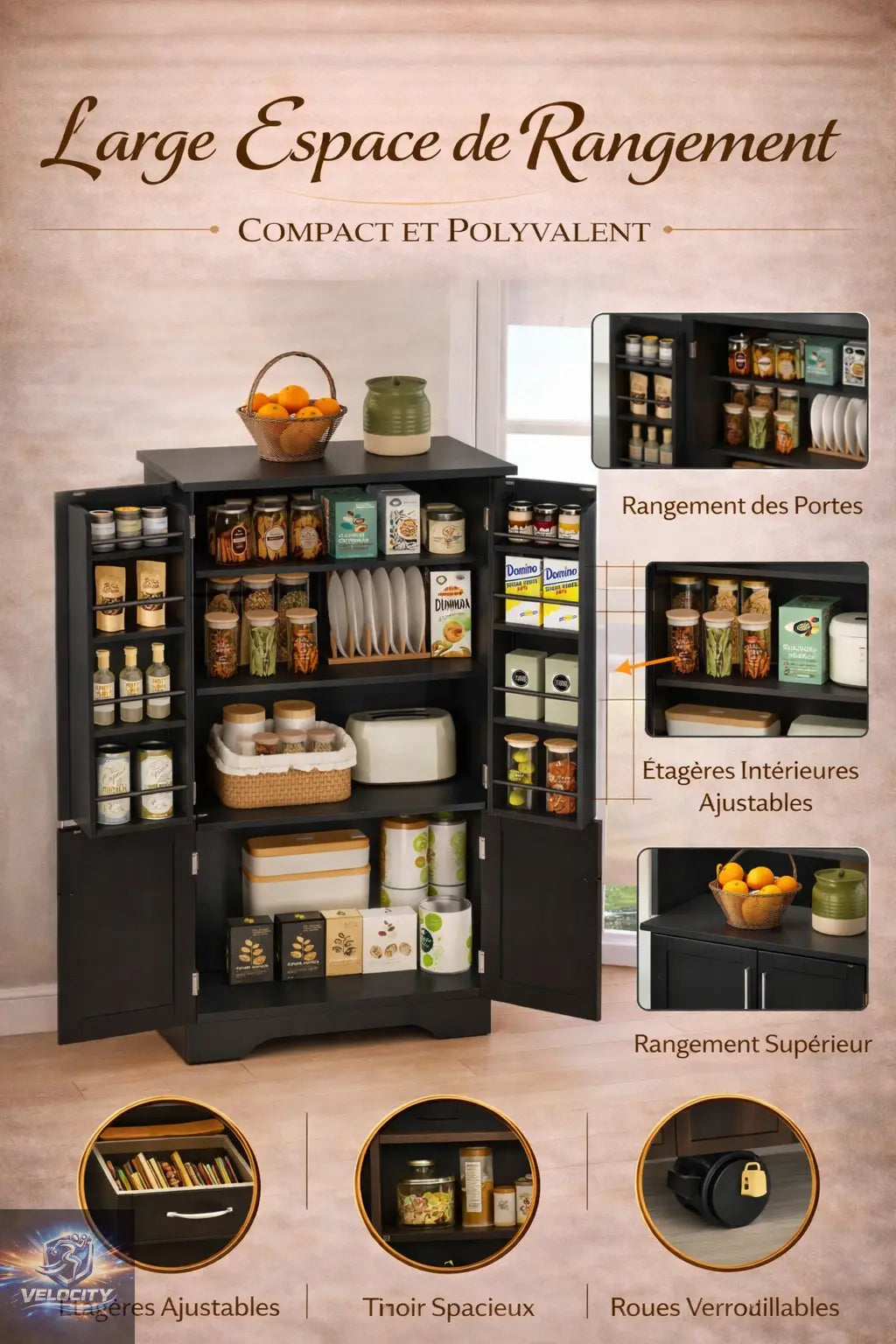 Garde-manger design avec rangements optimisés Maison Essentielle