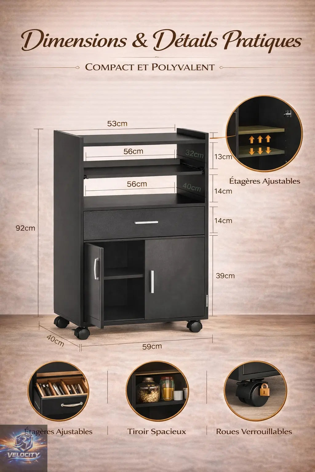 Meuble de cuisine signature avec rangements coulissants Maison Essentielle