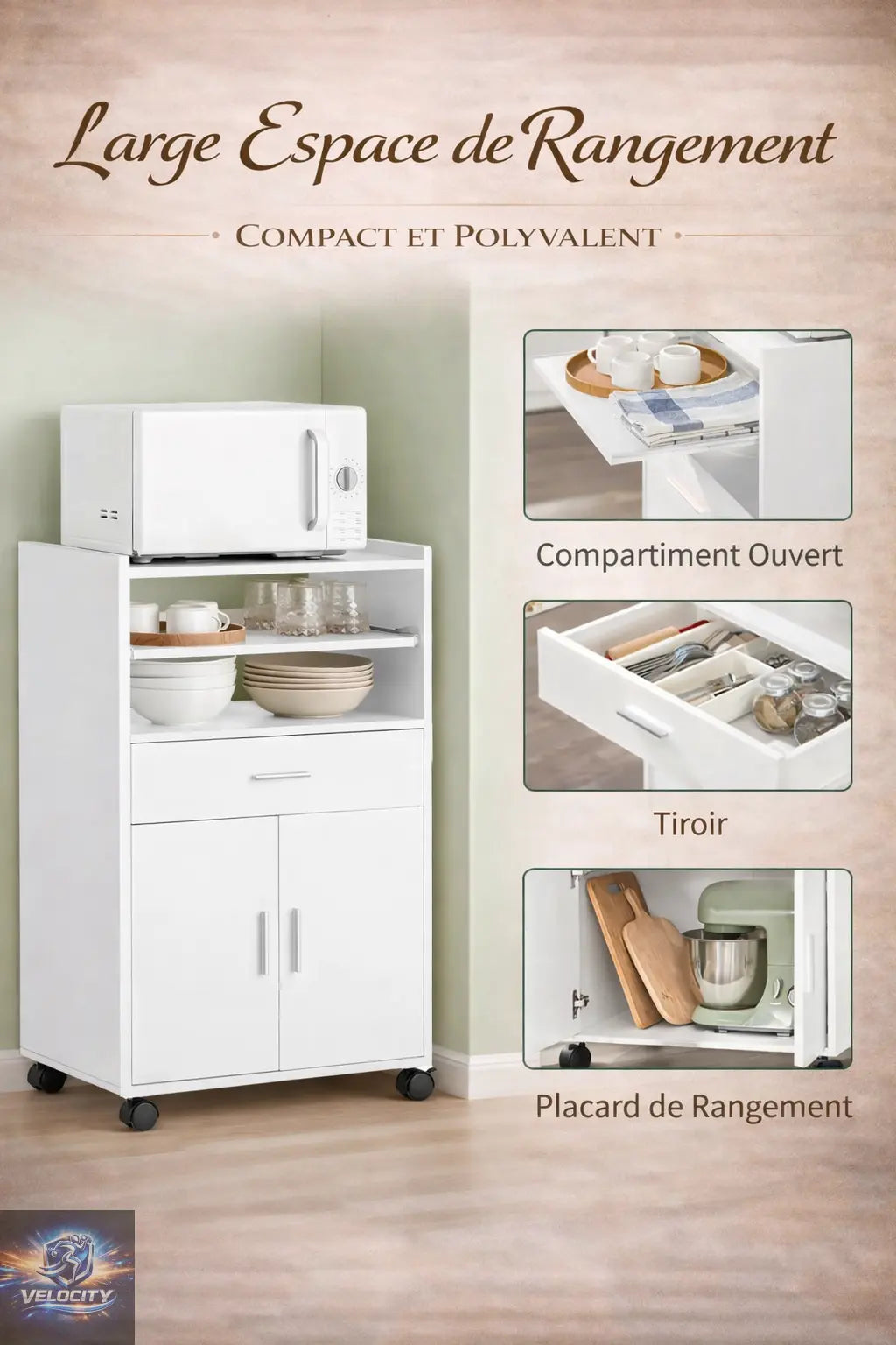 Meuble de cuisine signature avec rangements coulissants Maison Essentielle