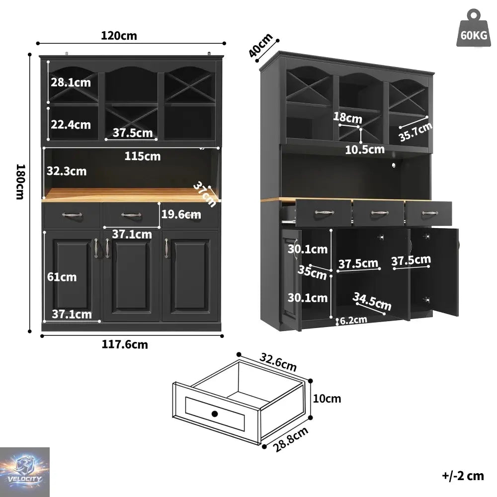 Buffet de cuisine signature avec éclairage LED intégré Maison Essentielle
