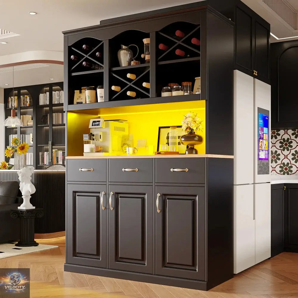 Buffet de cuisine signature avec éclairage LED intégré Maison Essentielle