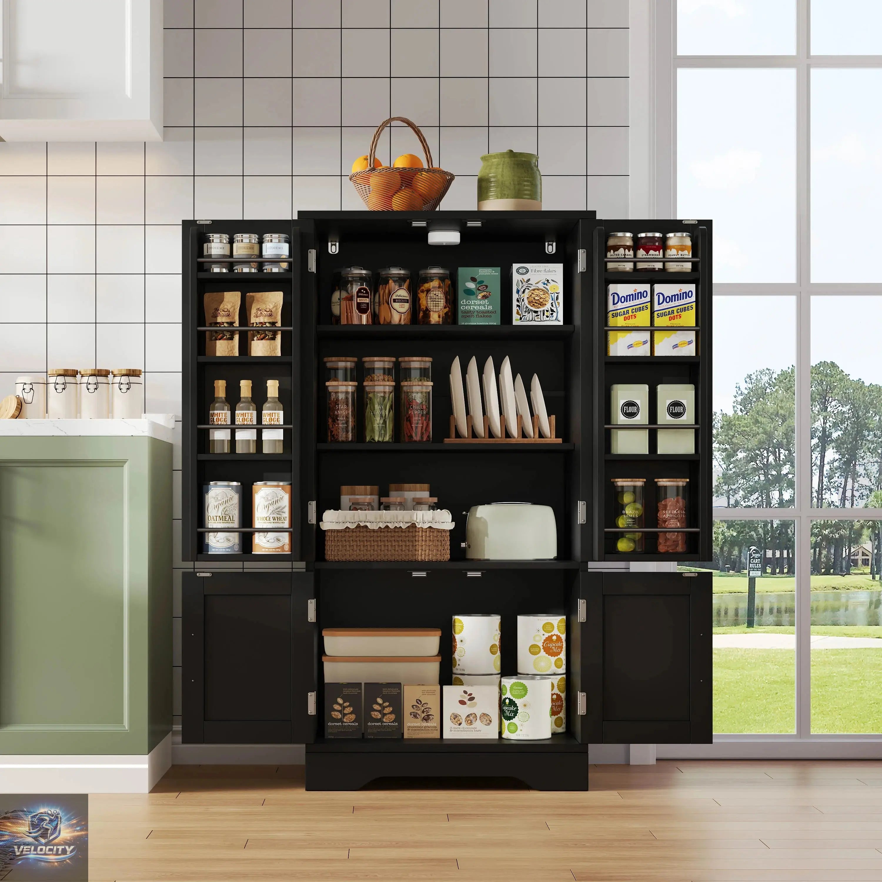 Garde-manger design avec rangements optimisés Maison Essentielle