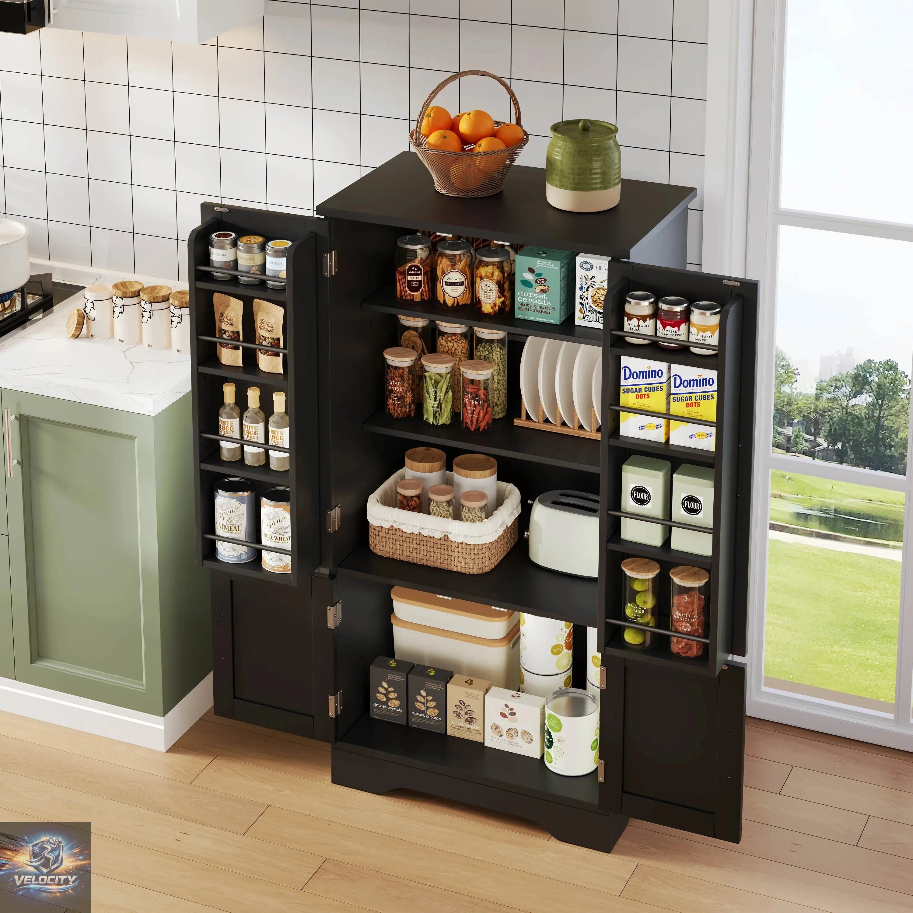 Garde-manger design avec rangements optimisés Maison Essentielle