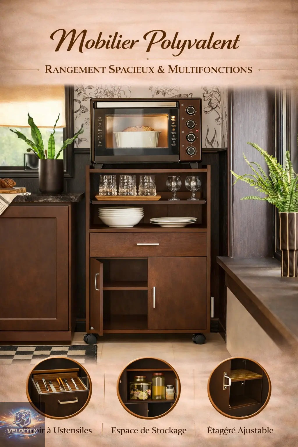 Meuble de cuisine signature avec rangements coulissants Maison Essentielle